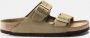Birkenstock Arizona SFB Nubuck Faded Narrow Dames Slippers Khaki - Thumbnail 2