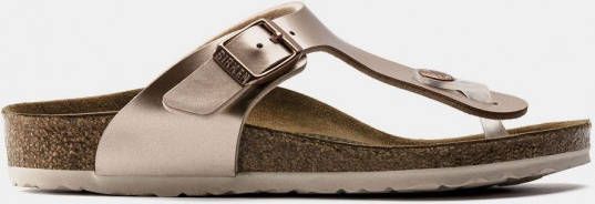 Birkenstock Gizeh Birko Flor Narrow Junior Slipper ELECTRIC METALLIC COPPER