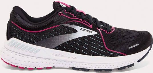 Brooks Adrenaline GTS 21(Narrow)Hardloopschoen Dames Zwart Middenroze