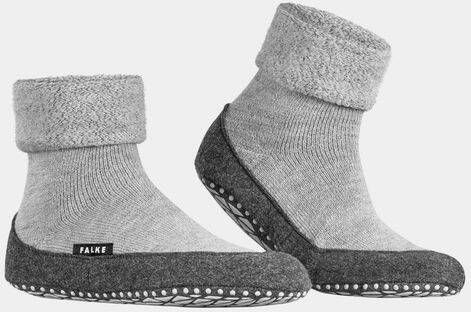 Falke Cosyshoes Pantoffels Anti Slip Sok Lichtgrijs Middengrijs