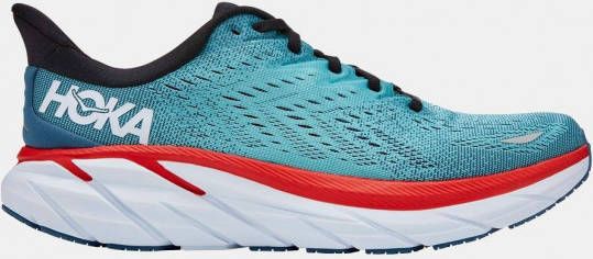 Hoka One Clifton 8 Hardloopschoen Turkoois Oranje