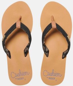 Reef Cushion Sand Slipper Dames Lichtbruin Zwart