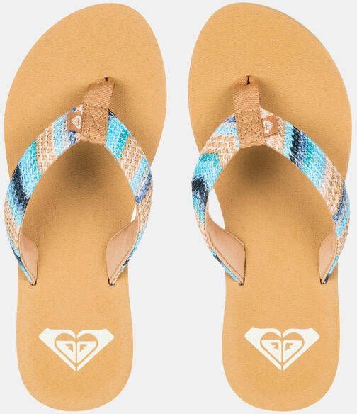 Roxy Porto Raffia II Slipper Dames Blauw