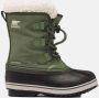 Sorel Yoot Pac Nylon Snowboot Kind Lichtkaki Zwart - Thumbnail 2