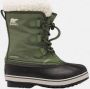 Sorel Yoot Pac Nylon Snowboot Kind Lichtkaki Zwart - Thumbnail 3