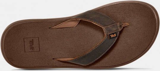 Teva Voya Flip Leather Teenslippers Middenbruin - Foto 2