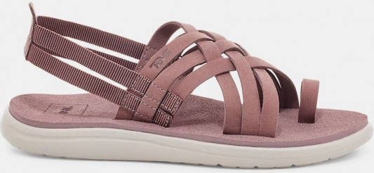 Teva Voya Strappy Leather Sandaal Dames Paars - Schoenen.nl