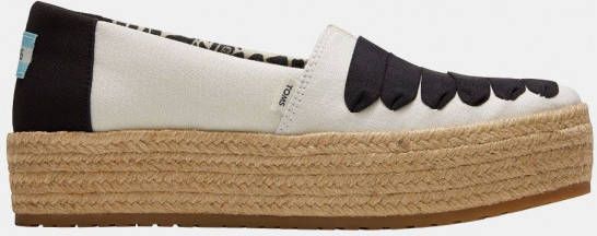 TOMS Valencia Canvas Dames Ecru Zwart