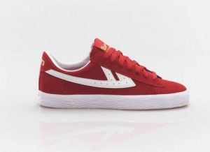 Warrior Dime Suede Sneaker Rood Wit