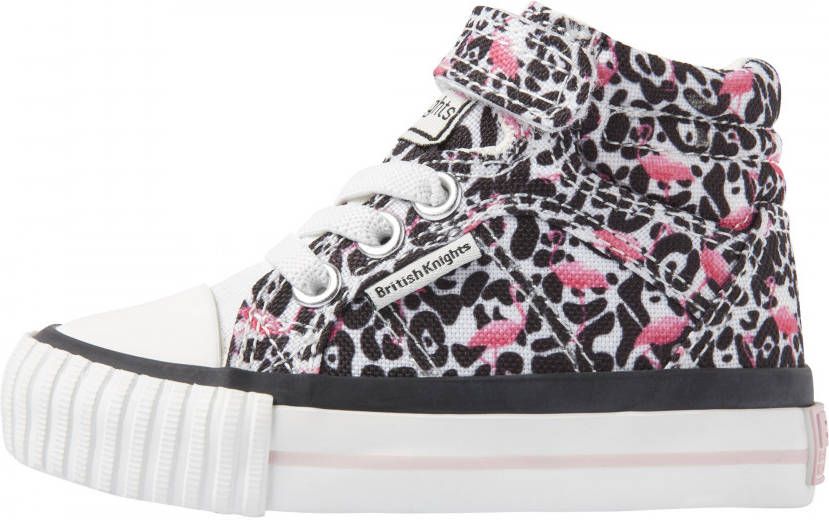 British knights DEE Baby meisjes hoge sneakers flamingo panterprint  Panterprint - Schoenen.nl