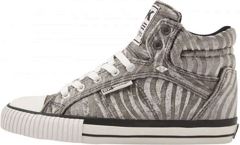 Oceaan sturen Vast en zeker British Knights Dee dames sneakers hoog grijs zebra - Schoenen.nl