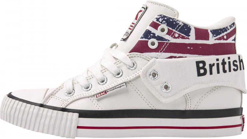 British Knights Roco dames hoge sneakers jack print wit - Schoenen.nl