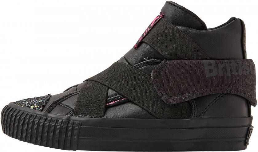 British Knights Roco-elastic meisjes sneakers hoog black synthetisch