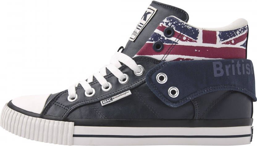 British Knights Roco heren hoge sneakers union jack print donker blauw