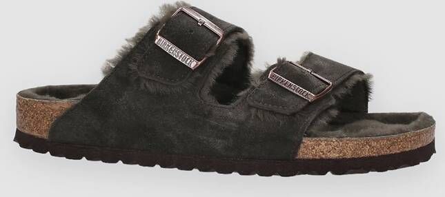 Birkenstock Arizona Shearling Sandalen bruin