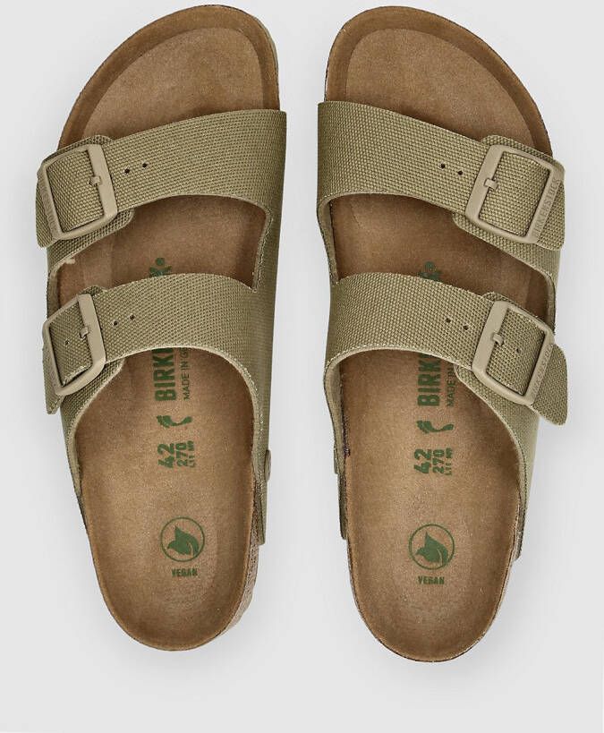 Birkenstock Arizona Tex Canvas Sandalen groen