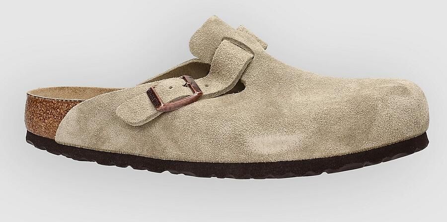 Birkenstock Boston SFB taupe suede leer regular