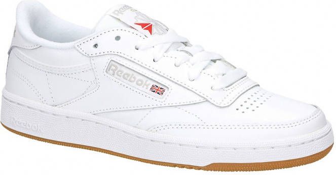 Reebok Club C 85 white light grey gum Wit Leer Lage sneakers Dames - Foto 14