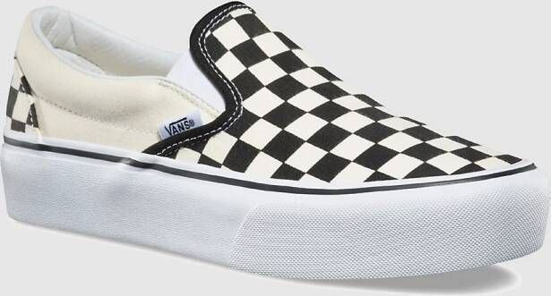 Vans Checkerboard Classic Platform Slip-Ons patroon