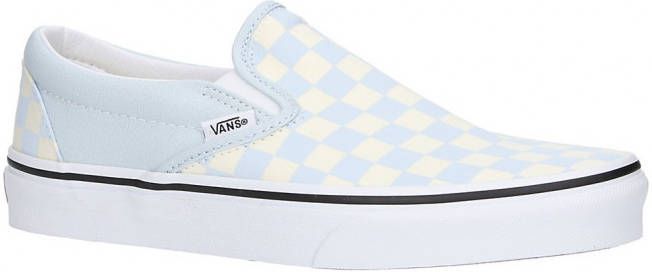 Vans Checkerboard Classic Slip Ons blauw - Schoenen.nl