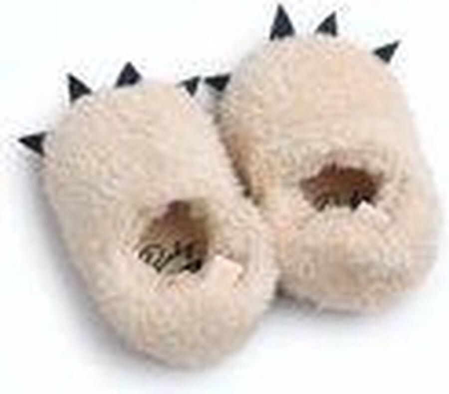 1 Paar Babyslofjes Berenpootjes Creme Baby slofjes