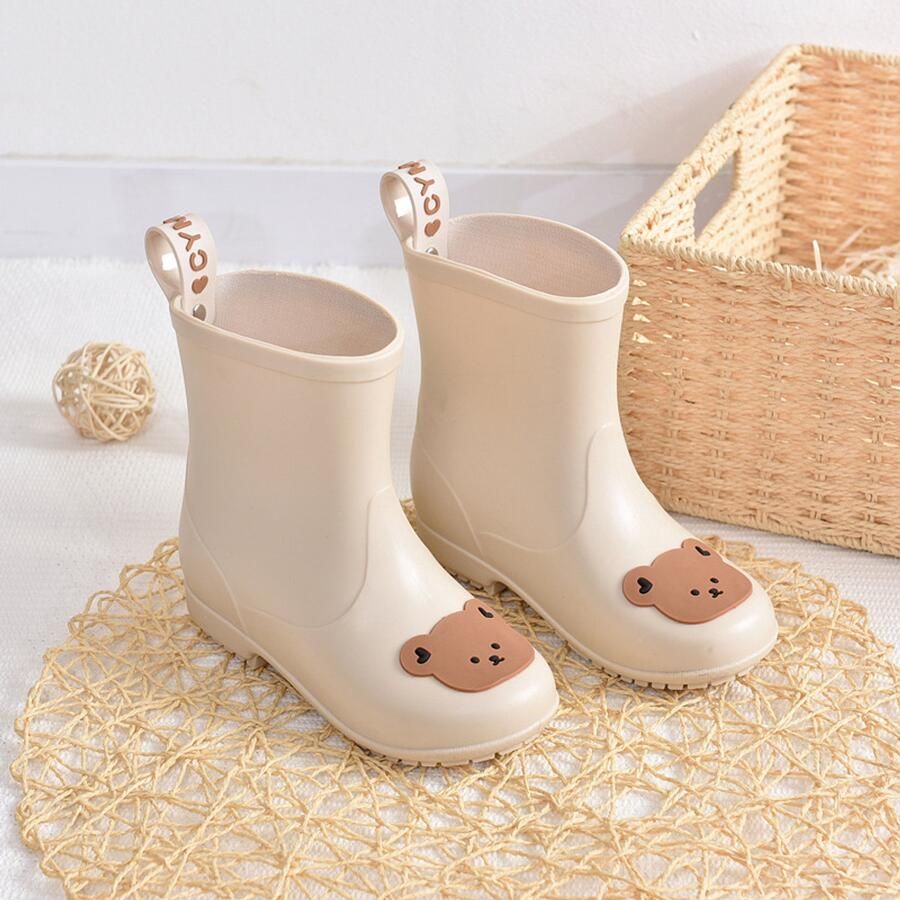 1 paar Kinderen regenlaarsen Anti-slip regenlaarsen Kinderen waterschoenen waterdicht licht 22 23 yard Beige beer