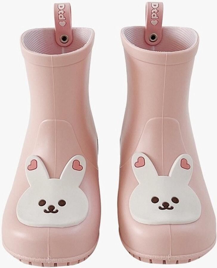 1 paar Kinderen regenlaarsen Anti-slip regenlaarsen Kinderen waterschoenen waterdicht licht 22 23 yard roze konijn
