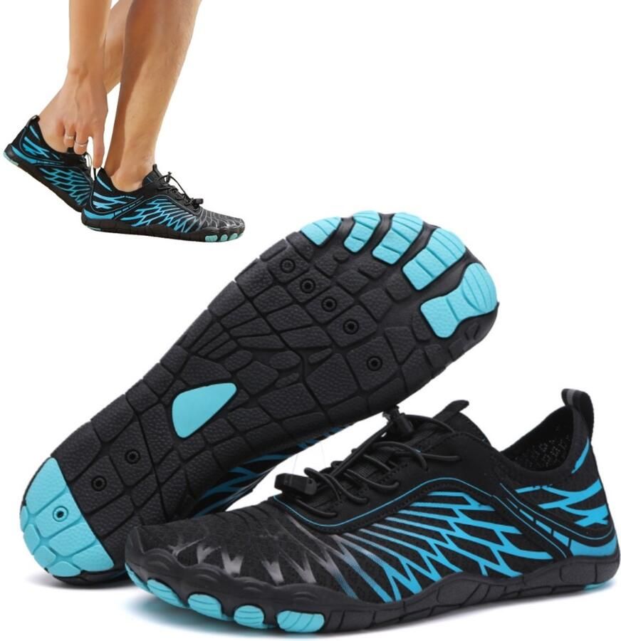 1 paar Wandelschoenen op blote voeten Ade de antislip sportschoenen Waterschoenen met brede neus Strandschoenen Ade d Antislip Blauw Geschikt voor buitensporten fitness