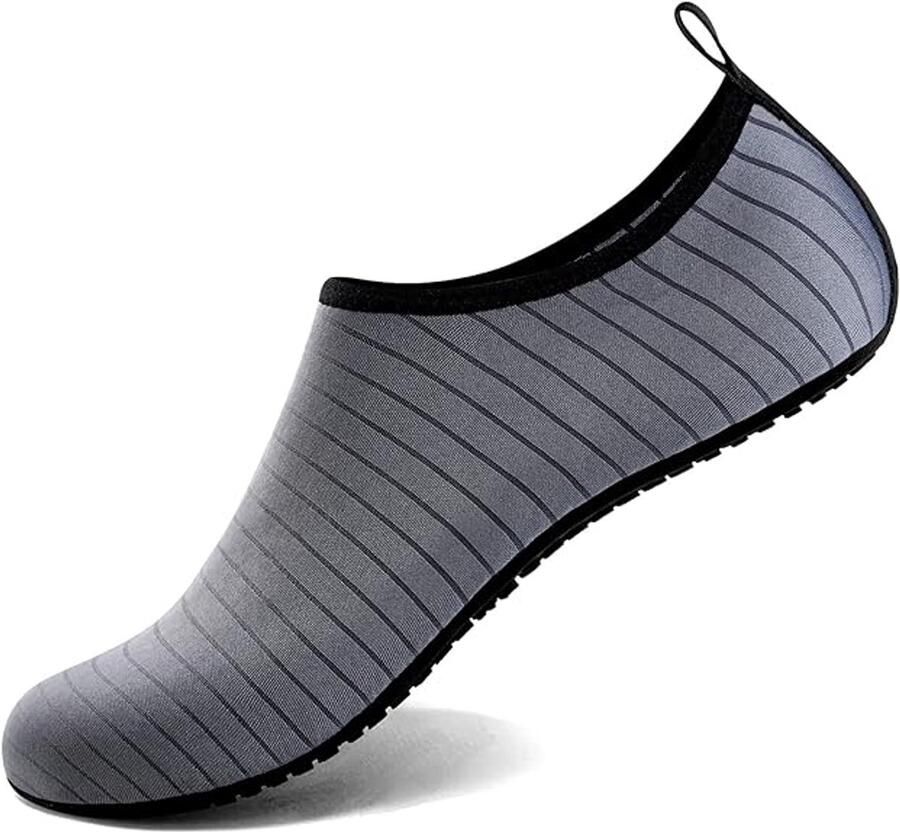 1 Paar Waterschoenen Sneldrogende Zwemschoenen Strandschoenen Indoor Fitness Schoenen Ade d Antislip Slijtvast Voor en Grijs(Maat：Binnenlengte ）