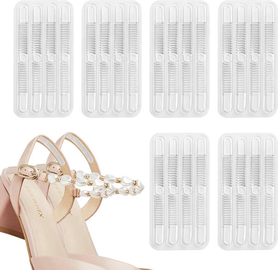 11 24 stuks Slingback Heel Grips Siliconen Hiel Grips Antislip Strappy Strips Hak Grips Onzichtbare Slingback Hak Grips Vrouwen Strap Kussen Insert Hiel Grips Gel Schoen Sticker