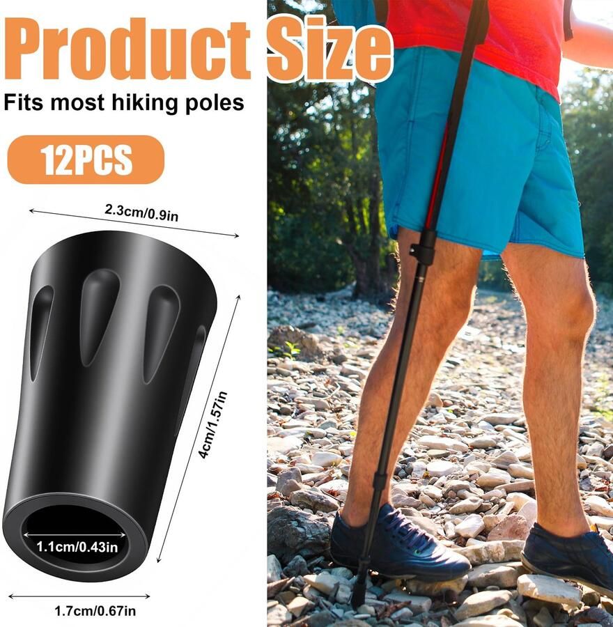 12 Stuks Rubber Tips voor Wandelschoenen