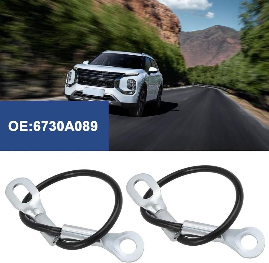 2-delige set draadkabel voor achterklep geschikt voor Mitsubishi L200 Triton MK5 2016