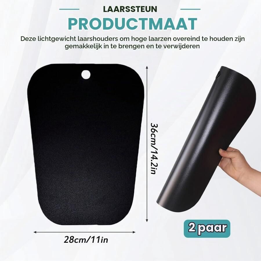 2 Pairs Zwarte Plastic Boot Bomen Dikke Lange Schoeninserts voor Ondersteuning en Vormgeving van Knie- en Dijboots