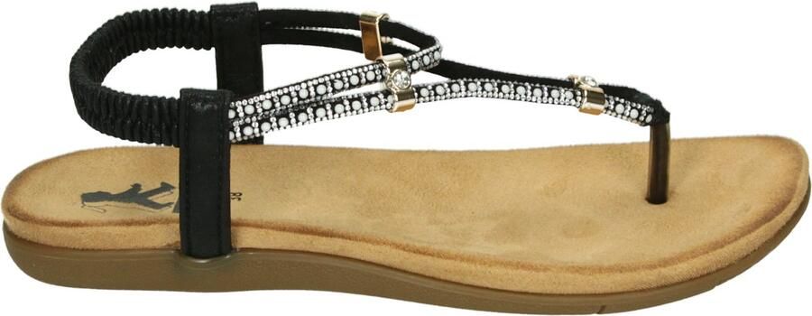 2Go Fashion 8018811 Platte sandalenDames Sandalen Zwart