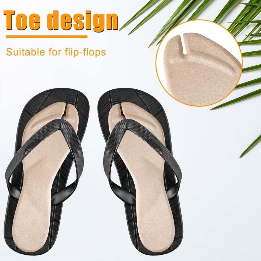 4 Stuks Antislip Teenslippers Kussens met Flanel en Lijm