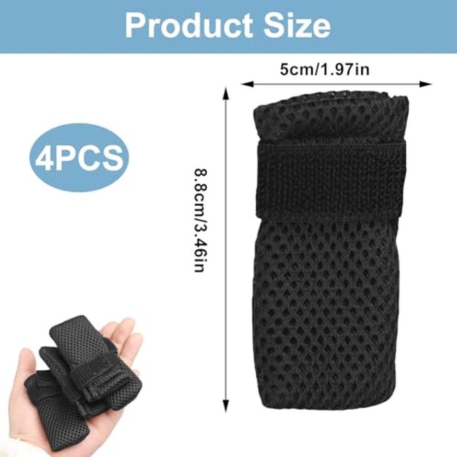 4 Stuks Krabbestendige Cat Boots Verstelbaar en Ade d Mesh