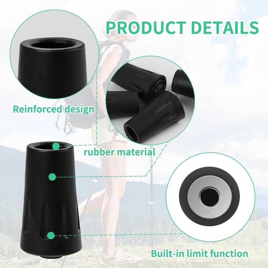 4 Stuks Rubber Einde Caps voor Wandelschoenen