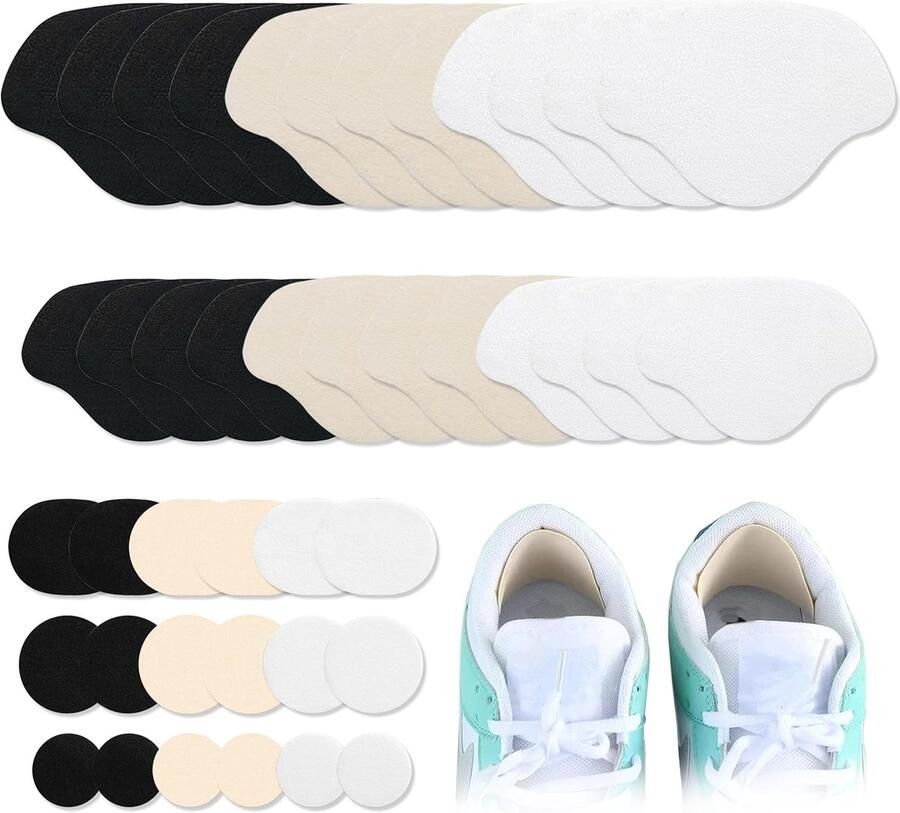 42 Stuks Hielreparatie Patches in 3 Kleuren voor Schoenen Hielbescherming en Sneaker Herstel