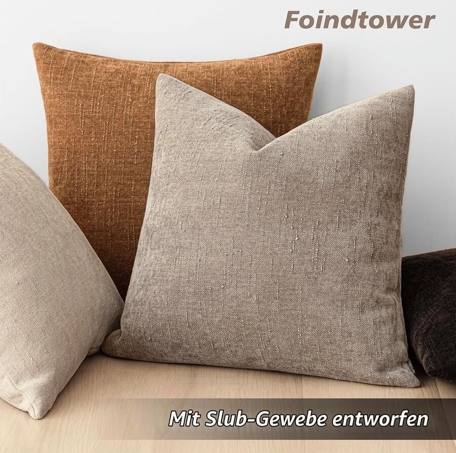 45x set van 2 lichtgrijs chenille