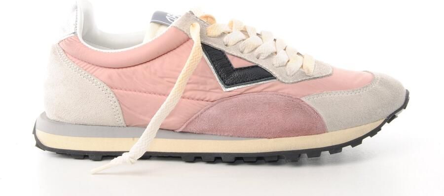 4B12 dames sneaker Vntagerun D suède en nylon roze grijs