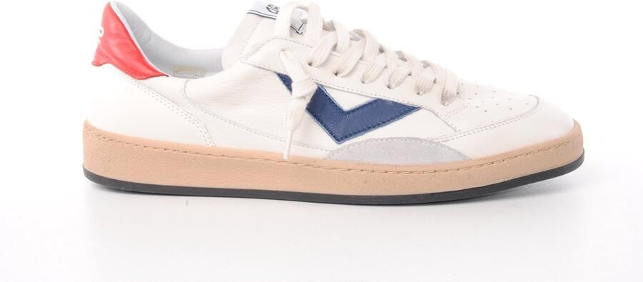 4B12 heren sneaker Play new wit en blauw