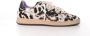 4B12 dames sneaker Play new d koeienhuid leopard print wit bruin - Thumbnail 1