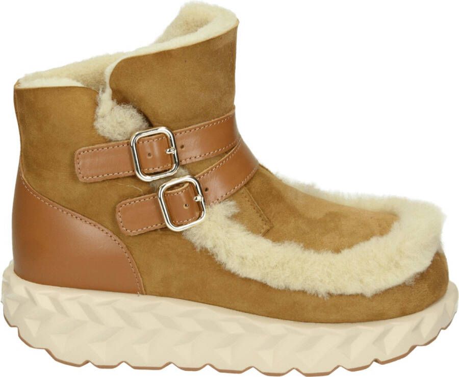 4CCCCEES 4CS680003 JABARA MONTI SnowbootsGevoerde laarzenDames laarzen Cognac