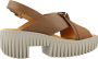 4CCCCEES dames sandaal Plia Juno naturel leder - Thumbnail 1