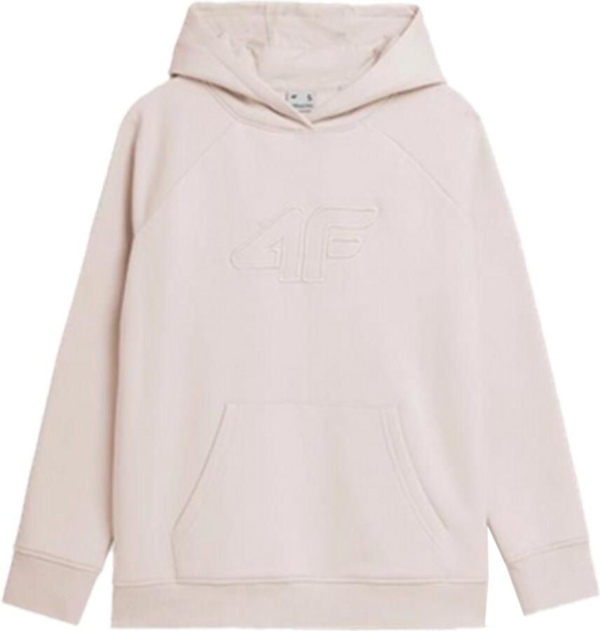 4F Comfortabele Dames Hoodie met Capuchon XXL in Poederroze Zacht Katoen voor Vrijheid en Stijl bij Dagelijkse Avonturen