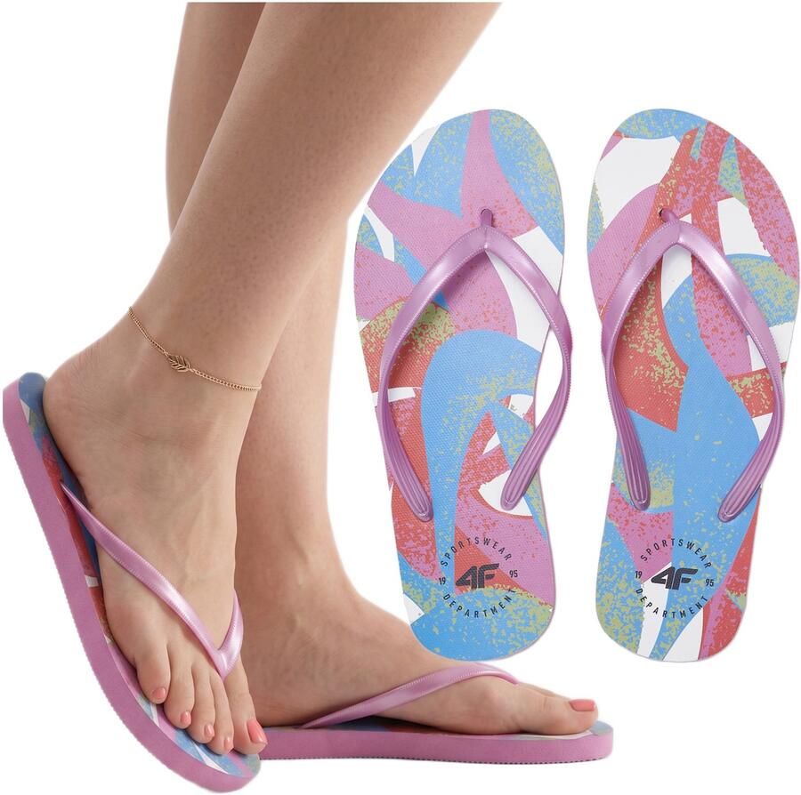 4F Dames slippers comfortabel licht voor zomer & strand