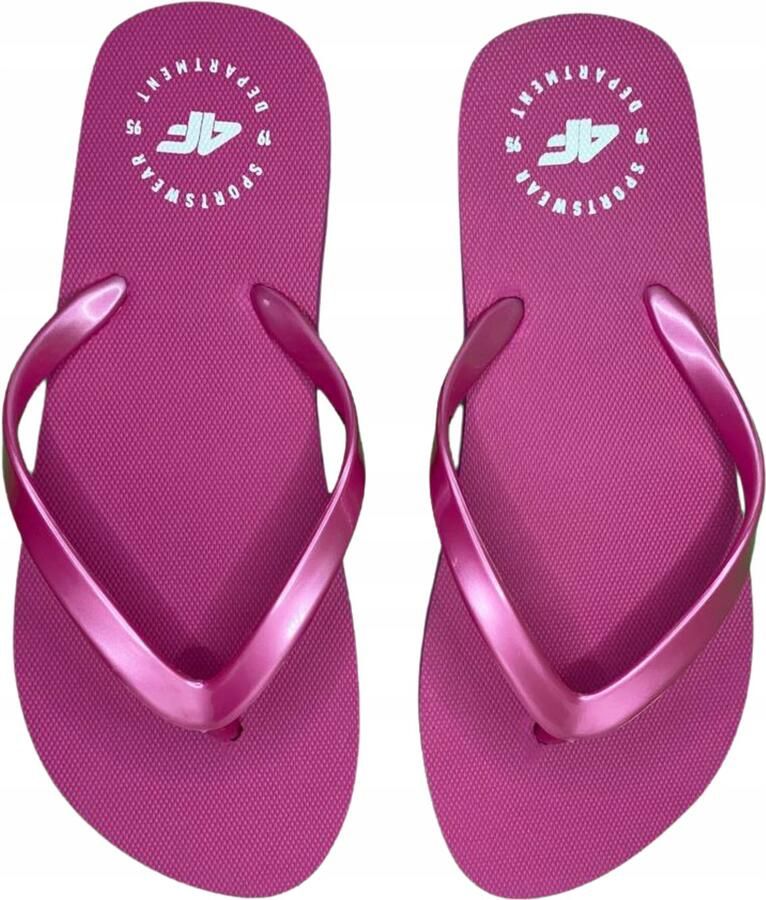 4F Dames Slippers Fuchsia Lichtgewicht Zomer Badstof