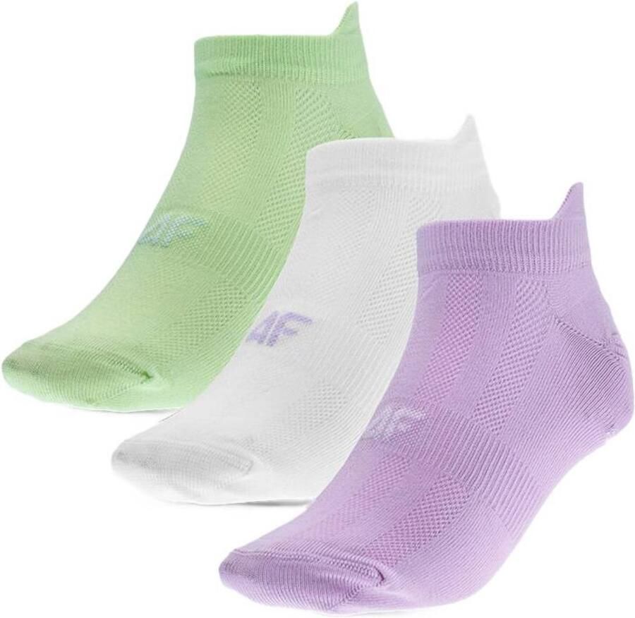 4F Dames Sokken Set 3 Paar Katoenen Lage Sokken Multicolor