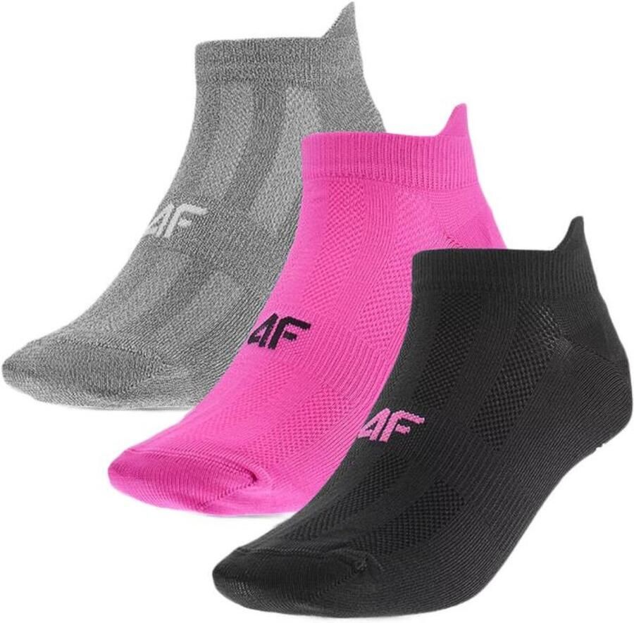 4F Dames Sokken Set van 3 Paar Poliamide Laag Model Multikl ?? Comfort en Duurzaamheid