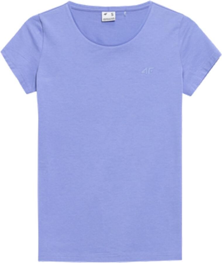 4F Dames T-shirt van Katoen XXL Denimblauw